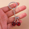Pastoral Cherry Zinc Alloy Patchwork Keychain