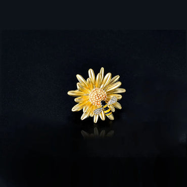 Pastoral Flower Alloy Inlay Rhinestones Women'S Brooches