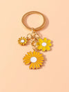 Pastoral Flower Alloy Keychain