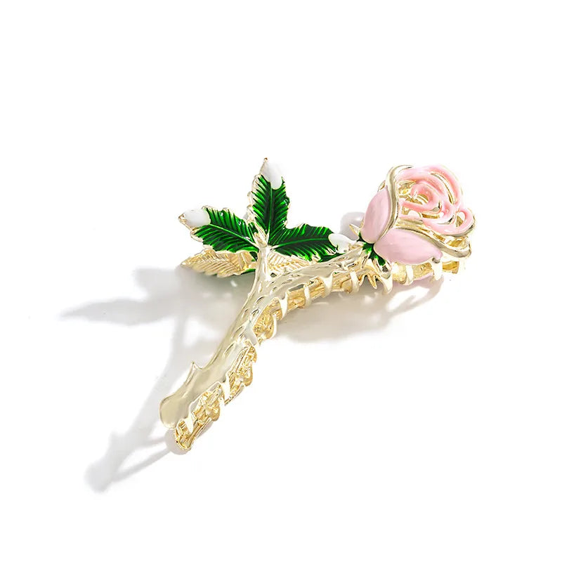 Pastoral Flower Alloy Plating Hair Claws