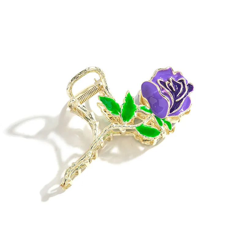 Pastoral Flower Alloy Plating Hair Claws