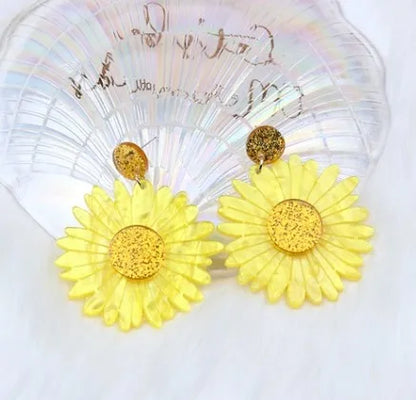 Pastoral Flower Arylic Enamel Women'S Drop Earrings 1 Pair