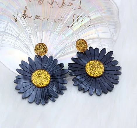 Pastoral Flower Arylic Enamel Women'S Drop Earrings 1 Pair