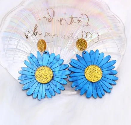 Pastoral Flower Arylic Enamel Women'S Drop Earrings 1 Pair