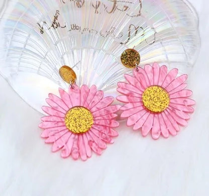 Pastoral Flower Arylic Enamel Women'S Drop Earrings 1 Pair