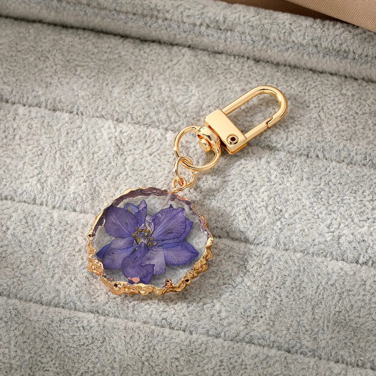 Pastoral Flower Dried Flower Epoxy Women'S Bag Pendant Keychain