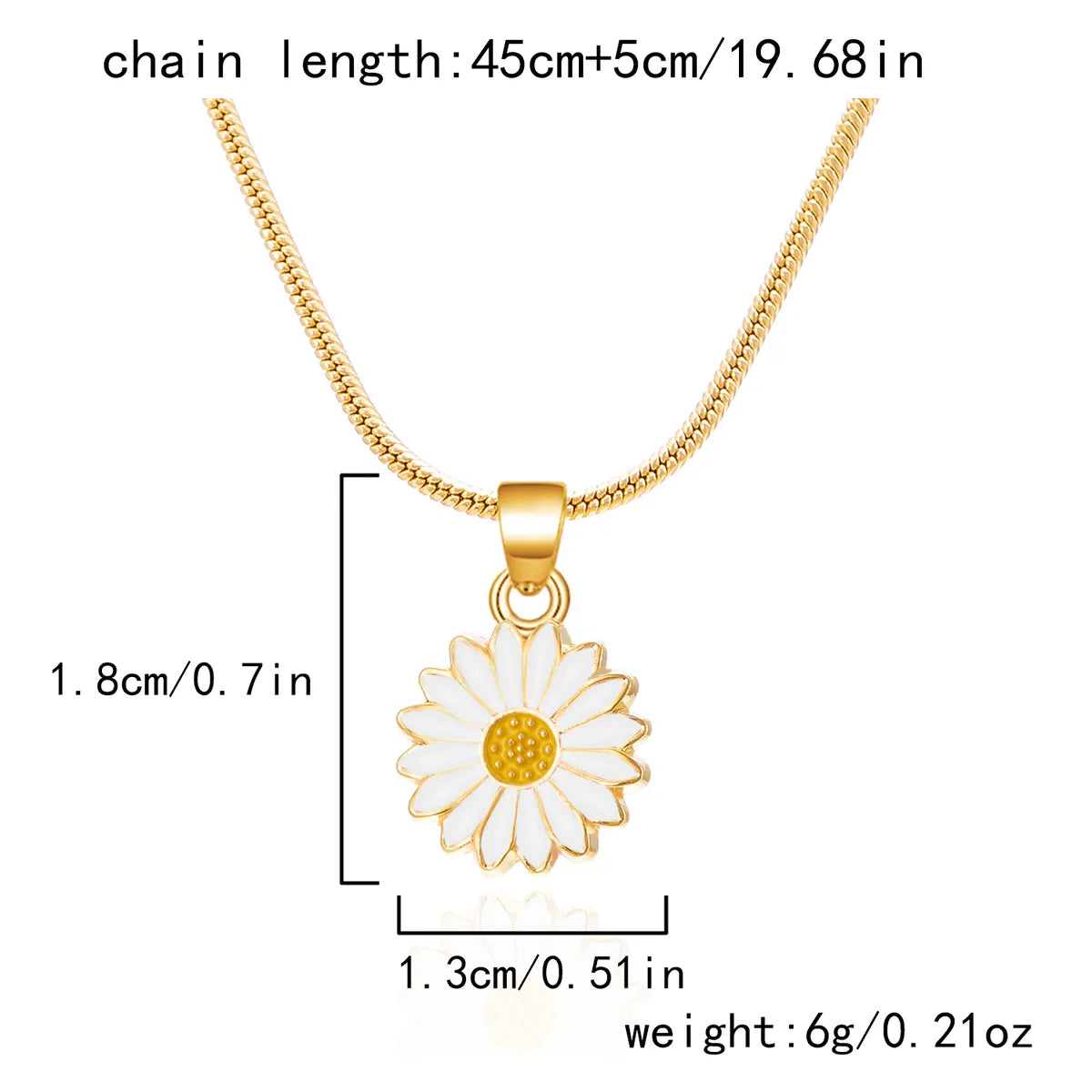 Pastoral Simple Style Daisy Alloy Copper Wholesale Pendant Necklace