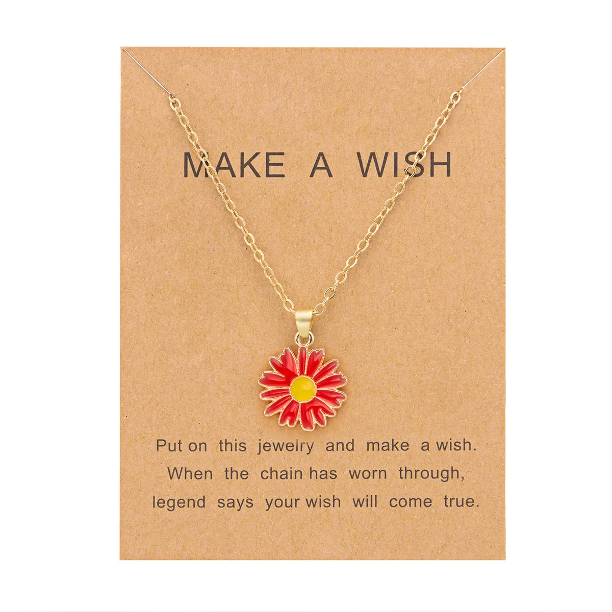 Pastoral Simple Style Daisy Alloy Copper Wholesale Pendant Necklace