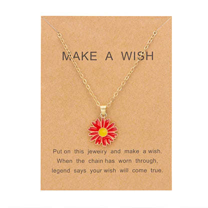 Pastoral Simple Style Daisy Alloy Copper Wholesale Pendant Necklace