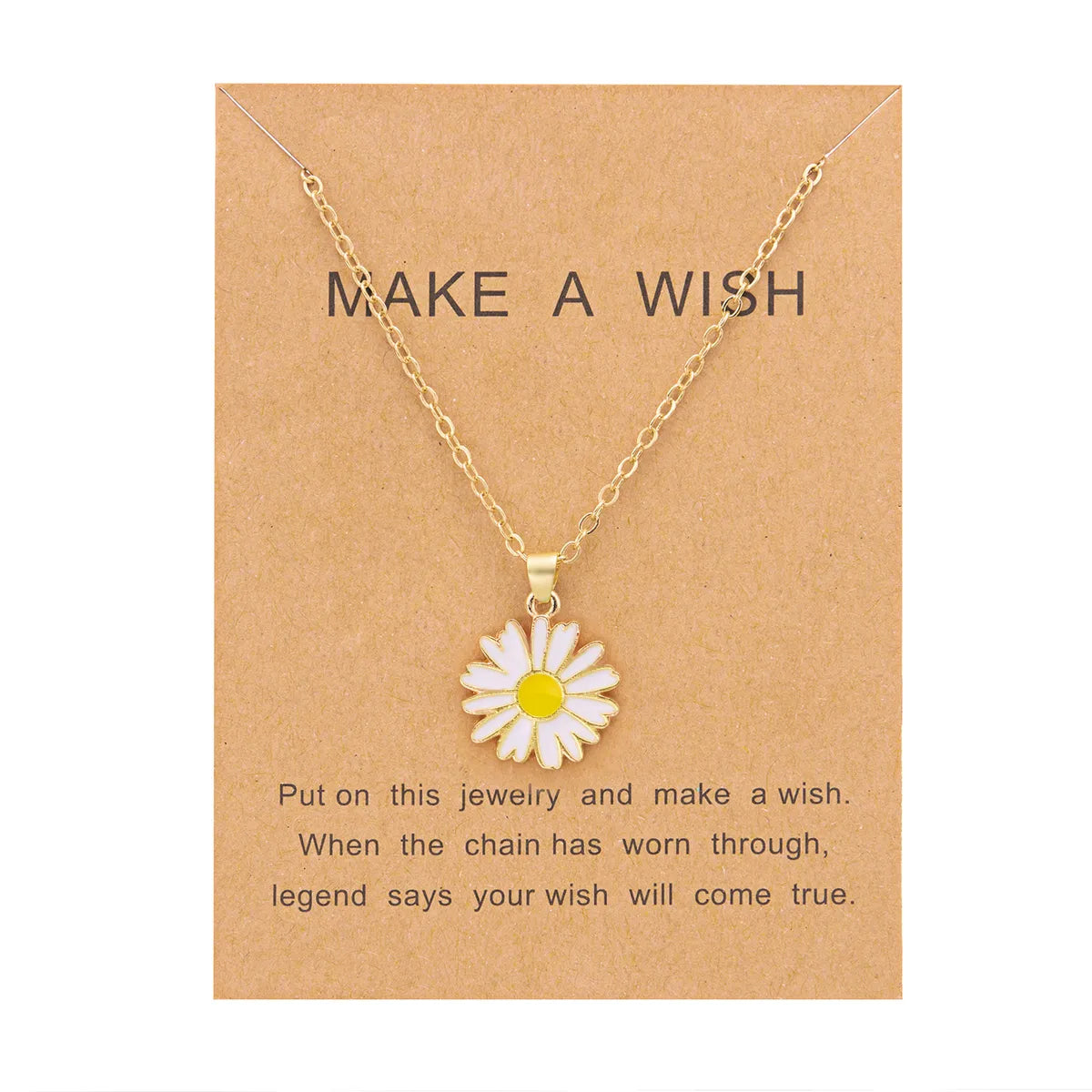 Pastoral Simple Style Daisy Alloy Copper Wholesale Pendant Necklace