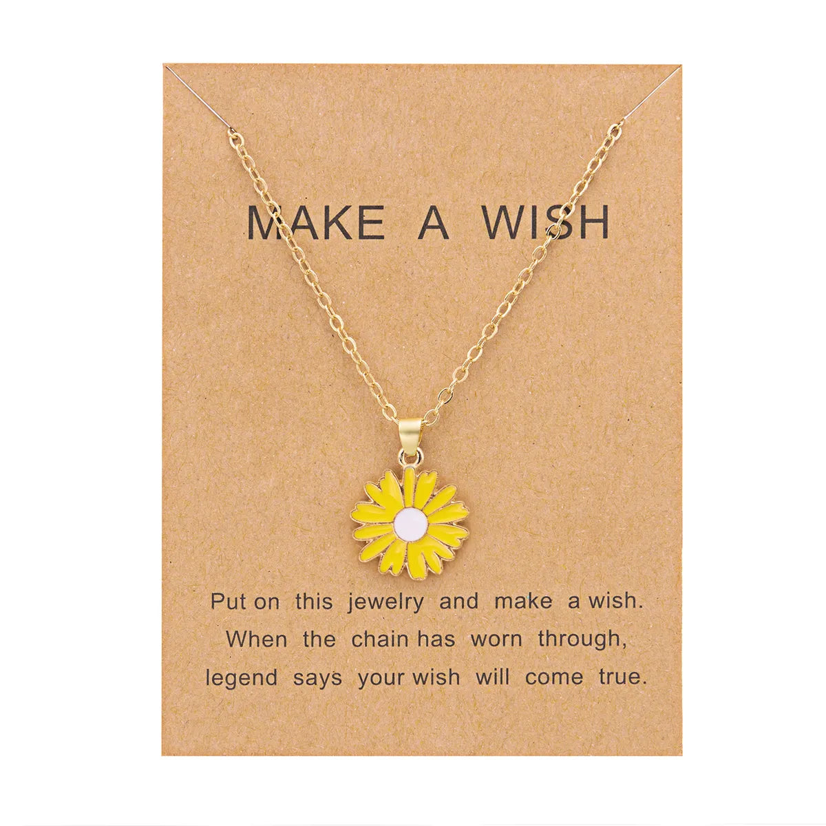 Pastoral Simple Style Daisy Alloy Copper Wholesale Pendant Necklace