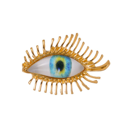 Pastoral Simple Style Eye Alloy Inlay Zircon Women'S Brooches