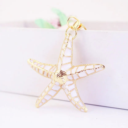 Pastoral Starfish Zinc Alloy Unisex Keychain