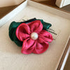 Pastoral Style Bow Flower Imitation Pearl Hair Ring Women's Sweet Fresh Hair Accessories