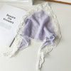 Pastoral Style Geometric White Lace Triangle Scarf Headwear