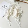 Pastoral Style Geometric White Lace Triangle Scarf Headwear