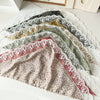 Pastoral Style Lace Small Floral Geometric Baotou Triangle Scarf For Women