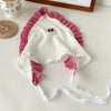 Pastoral Style Plaid Lace Triangle Heart Cherry Square Handmade Fabric Headband Hair Hoop For Girls