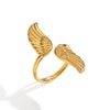 Peace Dove Wings Geometric Animal Zodiac Stainless Steel Ring Electroplating High End Jewelry Accessories