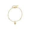 Peach Heart Titanium Steel Plated 18k Gold Zircon Anklet Wholesale Jewelry Gooddiy
