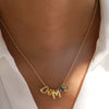 Pear Shaped Constellation Birthstone Copper Pendant Accessories With Electroplating
