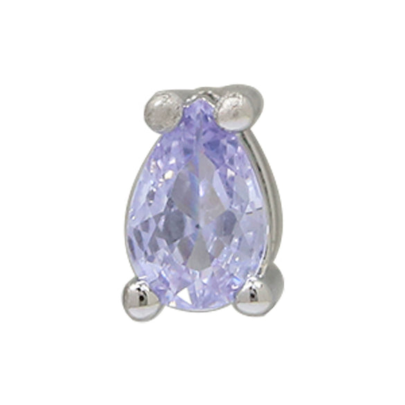 Pear Shaped Constellation Birthstone Copper Pendant Accessories With Electroplating