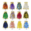 Pear Shaped Constellation Birthstone Copper Pendant Accessories With Electroplating