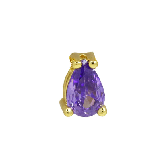 Pear Shaped Constellation Birthstone Copper Pendant Accessories With Electroplating