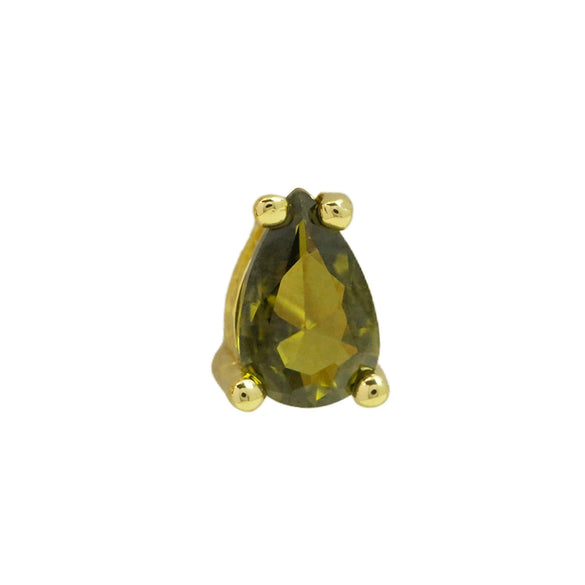 Pear Shaped Constellation Birthstone Copper Pendant Accessories With Electroplating