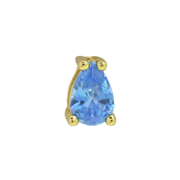 Pear Shaped Constellation Birthstone Copper Pendant Accessories With Electroplating