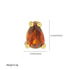 Pear Shaped Constellation Birthstone Copper Pendant Accessories With Electroplating