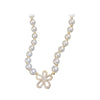 Pearl Alloy Handmade Flower Ball Chain Necklace