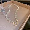 Pearl Alloy Handmade Flower Ball Chain Necklace