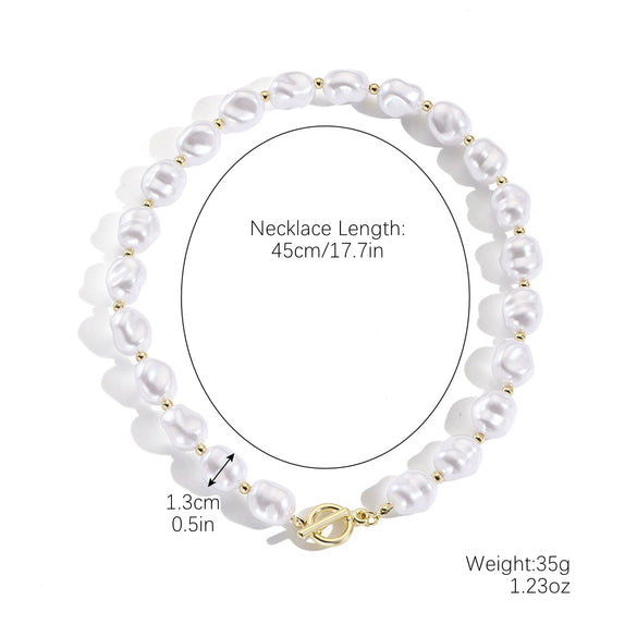 Pearl Alloy Jewelry With Starfish Shell And Marine Organisms Pattern Necklace Bracelet Set For Women Electroplated