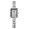 Pearl Alloy Rectangle Pendant Bracelet Watch For Women With Middle Ancient Fragrant Style