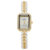 Pearl Alloy Rectangle Pendant Bracelet Watch For Women With Middle Ancient Fragrant Style