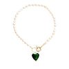 Pearl And Coloured Glaze Natural Style Geometric Fashion Necklace For Female