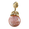 Pearl And Copper Pendant Necklace With Real Gold Leaf Electroplated Irregular And Water Drop Shape Diy Jewelry