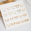 Pearl And Small Diamond Earrings For Women Zinc Alloy Geometric Electroplating