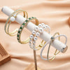 Pearl And Titanium Steel Double Layer Diamond Bracelet Fashionable Light Luxury Niche Jewelry For Women
