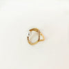 Pearl And Zinc Alloy Geometric Finger Ring Retro Simple Style For Women