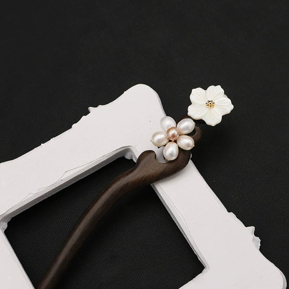 Pearl Antique Hairpin With Flower Pattern For Hair Accessories