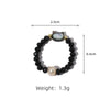Pearl Beaded Elastic Ring With Cat Animal Pattern Unisex Elegant Cartoon Style