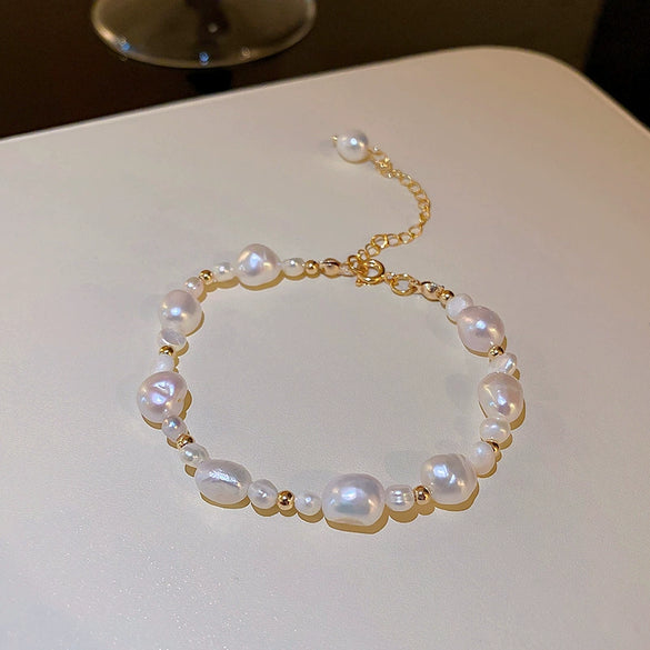 Pearl Beaded Geometric Fashion Women's Adjustable Bracelet