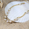 Pearl Beaded Women's Jewelry S925 Sterling Silver Bracelet With Geometric Design And Electroplating