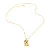 Pearl Bear Pendant Necklace Copper Electroplating Geometric Style