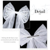 Pearl Bow Polyester Mesh Ribbon Women's Hair Accessories And Bridal Wedding Veil Headwear With Pure Nature Pattern