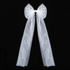 Pearl Bow Polyester Mesh Ribbon Women's Hair Accessories And Bridal Wedding Veil Headwear With Pure Nature Pattern