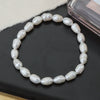 Pearl Bracelet Freshwater Pearl Rice Bead Elastic Minimalist Women's