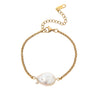 Pearl Bracelet Imitation Pearls Geometric Style Electroplating Unisex